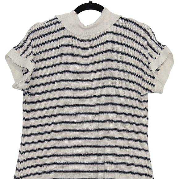 Mango MNG Striped Navy & Cream Maxi Knit Dress Size Large - Picture 6 of 7